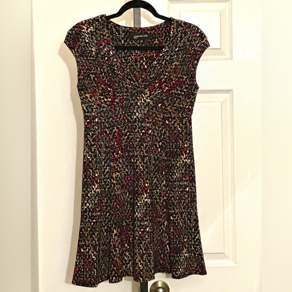 Jones New York Multi Color Print Stretchy Flowy - Picture 1 of 9